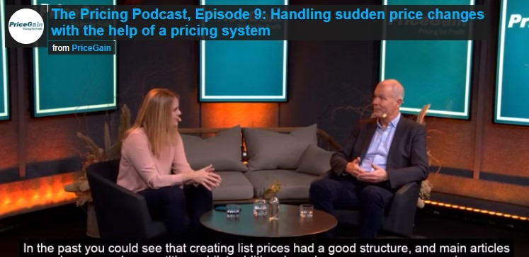The Pricing Podcast, Episode 9: Handling sudden price changes with the help of a pricing system