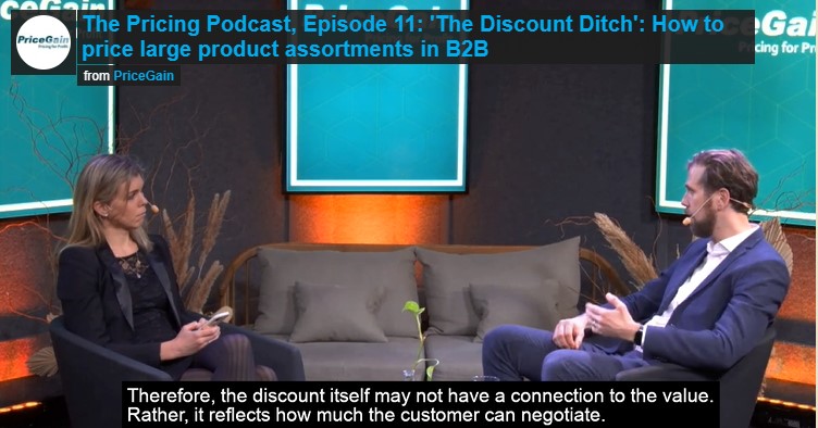 The Pricing Podcast, Episode 11: 'The Discount Ditch': How to price large product assortments in B2B